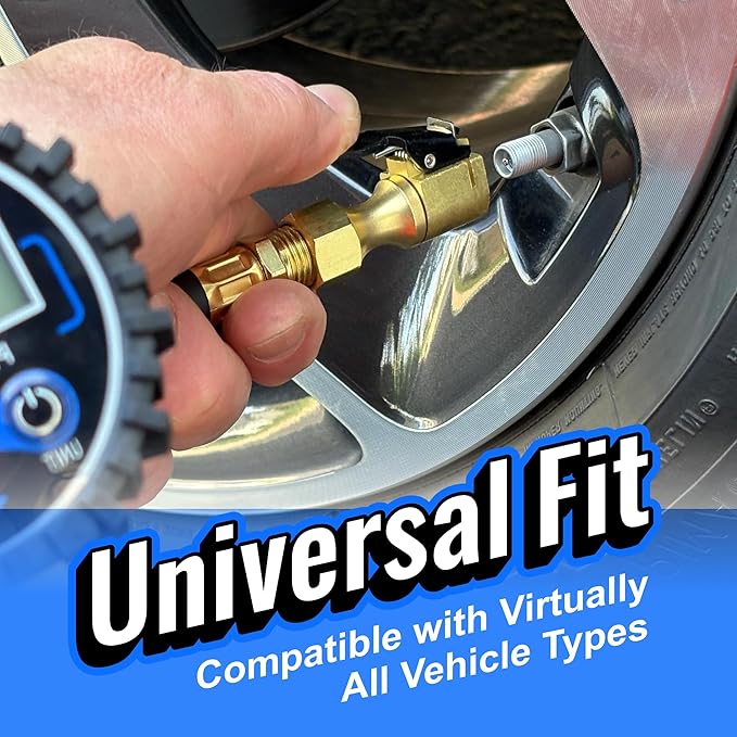 Chuck Mates Premium 1/4" NPT Quick-Connect Tire Inflator Chuck with SimpleSeal - Closed-Type (1 Pack)