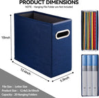 4 Pack Letter Size File Storage Box Collapsible, Fabric Hanging File Folders Organizer, Portable Office Document Holder with 