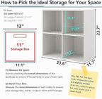 Homes: Inside + Out Apexa 3-Tier Cube Storage Organizer Shelves, Stackable Wood Bookcase Fits Cubby Bins for Organization, Do