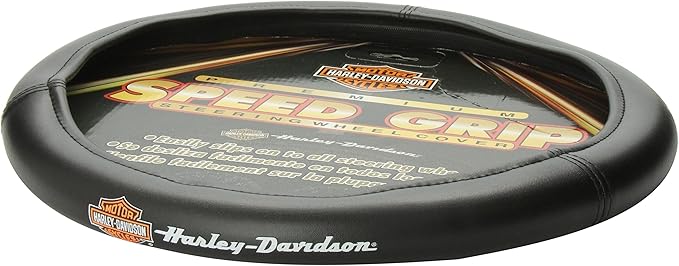 Plasticolor 006393 Black Steering Wheel Cover (Harley Speed Grip)