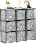 LUKYTOWER Cube Storage Organizer Shelf with Printed Bins + Labels, Cubby Storage Organizer with Bins, Large Capacity Shelves 