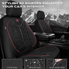 CAR PASS Waterproof Car Seat Covers Front Seats,Neoprene Seat Covers 3D Tyre Embossed,All-Weather Automotive Seat Cover Non-S