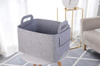 Storage Basket Felt Storage Bin Collapsible& Convenient Box Organizer with Carry Handles for Office Bedroom Closet Babies Nur