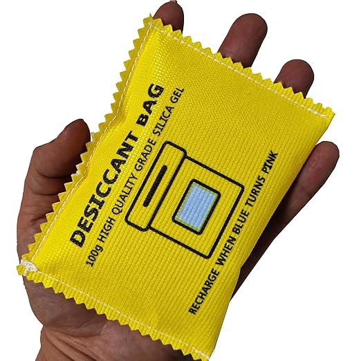 100g Rechargeable Desiccant Silica Gel Beads Pack Lab Desiccants Bag Rechargeable Moisture Absorbing for Storage Bins and