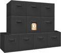 STORAGE MANIAC Storage Cubes, 11 Inch Collapsible Storage Bins with Handles, 10 Pack Fabric Foldable Bins for Organization, D