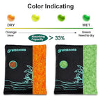 4 x 500 Gram Rechargeable Silica Gel Desiccant Packs, Microwave Reactivated Moisture Absorbers, Color Indicating Reusable