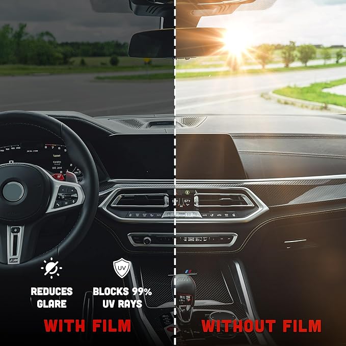 United Universal Black 1Ply Window Tint Film - 20"x100', 5% VLT, 3 Rolls, Dyed PET Film, Deep Black Shade, 99% UV Block, Privacy & Interior Protection Film for Car, Truck, Home - Heat & Glare Control