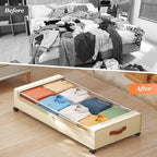 Yecaye 70L Under Bed Storage with Wheels, 3 Pack Larger Capacity Under Bed Storage Containers, Underbed Shoe Storage Organize