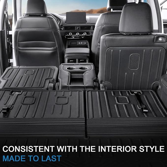 Kick Mats Backrest Mats for Honda Pilot 2026 2025 2024 2023, All Weather TPE 2nd Row Seat Back Protector Car Accessories for Pilot (Kick Mats)