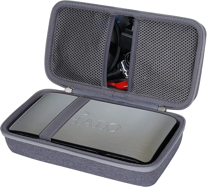 khanka Hard Travel Case Replacement for Halo Bolt 58830/57720 / Air 58830 / ACDC Max 55500 mWh Portable Emergency Power Kit, Portable Phone Laptop Charger, Case Only (Grey)