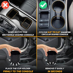 EcoNour Car Cup Holder Expander | Fits 32/40 oz Hydro Flasks, Yeti, Nalgene & Large Bottles up to 3.8" | Universal Cup Adapte