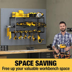YYR Heavy Duty Power Tool Organizer Wall Mount, Cordless Drill Hanger Storage Rack, Battery Tools Holder with Charging Statio