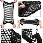 Universal 2 Pack Elastic Small Cargo Net Pocket Organizer Pouch Bag 14.3 x 9.5 inches RV Netting Storage Pocket with 8 Pieces