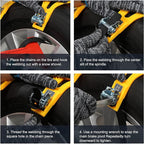 Snow Chains for Car 6 Pack, Emergency Anti Slip Chains for SUV/Trucks/ATV, Adjustable Universal Winter Security Chains for Ic