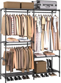 CASAMAYA Clothes Rack, Portable Closet, 54.3 Inch Large Capacity Wardrobe Closet, Clothes Storage Organizer with Shelves and 