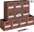 artsdi 13x13x13 storage cube bins (Set of 10) Fabric storage cubes with 10 Labels Window Cards & a Pen, storage cubes 13x13, 