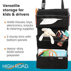 High Road Storage Organizer with Car Tissue Box Holder and Multipurpose Pockets - Back of the Seat or Front Seat Organizer for Driving Essentials - Slim and Compact Car Storage for All Vehicles