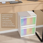Bamboo Hanging File Boxes with Lids 2 Pack, File Organizer Box for Letter/Legal File, File Box with Hanging Folders Acrylic L