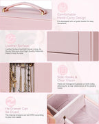 AKOZLIN 360° Rotating Jewelry Box 6-Tier Organizer Functional Jewelry Storage Case for Women Girls Ring Necklace Earring Brac