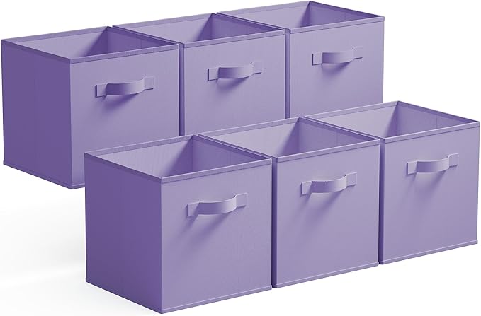 GRANNY SAYS Cube Storage Bins, 11 Inch Cube Storage Organizer, Fabric Collapsible Storage Bins, Durable Storage Cubes for She