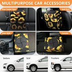 Car Trash Can for Car Cute,Bag Bin Hanging Waterproof Automotive Garbage Cans Leak Proof Vehicle Trash Can Sunflower