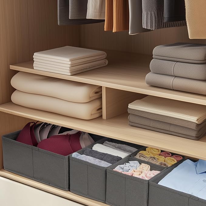 Kootek 16 Pack Drawer Organizer Clothes, Dresser Drawer Organizers for Clothing Fabric Foldable Closet Organizers and Storage