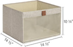 StorageWorks Closet Storage Bins, Extra Large Storage Baskets with Clear Window and Handles, Foldable Fabric Organizer for Cl