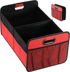 Simple Deluxe Trunk Organizer for Car/SUV/Truck, Collapsible 2 Compartment 50L Automotive Storage Box with 5 Pocket, 600D