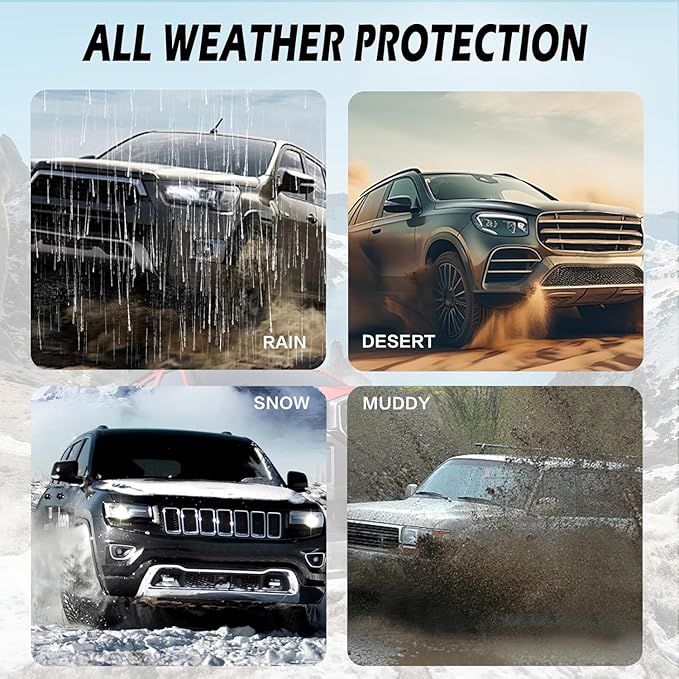 All Weather Floor Mats for 2016-2019 Chevy Cruze (No Fit 2016 Cruze Limited), Chevy Cruze Floor Mats, 1st and 2nd Maximum Coverage, 3D Waterproof TPE Rubber Protector Car Mats Full Set Liners