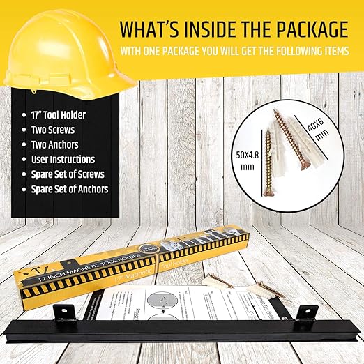 17" Heavy-Duty Magnetic Tool Holder (Upgraded Version) - Extremely Powerful Magnetic Pull Force to Hold Heavy Tools - Profess