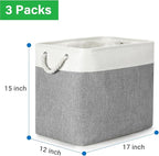 Bidtakay Extra Large Storage Baskets for Organizing 17x12x15.1 inch 3-Pack Fabric Closet Organizers Storage Bins with Handles