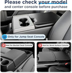 2011-2026 For Ford F150 F250 F350 F450 F550 F650 Front Seat Headrest Oraganizer [Large Cup Holder] Console Storage F150 F250 F350 F450 F550 F650 Super Duty Accessories(Jump Seat Only) Black