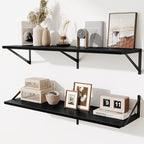 Floating Shelves for Wall,40" Wall Mounted Shelves Set of 2,Long Wood Floating Shelves,Hanging Wide Display & Storage Shelf w