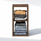 Furinno Cubic Closet Organizers and Storage, 2-Cube Closet Organizer, Open Shelf Closet Storage, Extra Thick Frame for Wardro