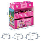 Delta Children Disney Minnie Mouse 6 Bin Design and Store Toy Organizer