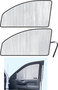 Side Window Front Seat Sunshade Custom Fit for 2019 2020 2021 2022 2023 2024 2025 2026 GMC Sierra 1500, 4Door Double Cab Crew Cab (Not for HD 2500 3500), UV Reflector (Set of 2)