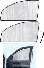 Side Window Front Seat Sunshade Custom Fit for 2019 2020 2021 2022 2023 2024 2025 2026 GMC Sierra 1500, 4Door Double Cab Crew Cab (Not for HD 2500 3500), UV Reflector (Set of 2)