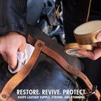 Snowshoe Balm for Bags, Made in USA Since 1927 - Protect, Condition, Restore & Waterproof - Leather Conditioner for Purses, B