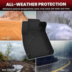LASFIT Floor Mats & Trunk Mat for 10th Honda Accord Sedan 2018-2022 Gasoline & Hybrid, All Weather TPE Custom Fit Floor Liner, 1st & 2nd Row & Cargo Mat Full Set, Black