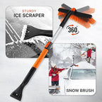 Utopia Home 31" to 37” Extendable Snow Brush for Car and Ice Scrapers for Car Windshield, 360° Rotation Brush Head Snow Broom for Truck and SUVs with Ergonomic Foam Grip
