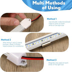 8 Pcs 12V Interior LED Light Bar for Car LED Light with Switch and Magnets Strip White 12V Lighting for Indoor Room Home Car Cargo Truck Trailer Van