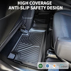YITAMOTOR Floor Mats & Cargo Mat for Hyundai Santa Fe 2023 2022 2021 (Not for Hybrid), Includes 2 Rows and Cargo Liner Set,TPE All-Weather Floor Mat Set Liners, Black