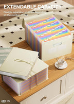 ABC life 26-Pocket Accordion File Organizer, Expanding File Folder, Letter/A4 Size Plastic Monthly Bill & Tax Receipt Holder 