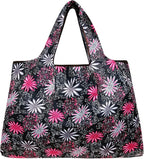 allydrew Large Foldable Tote Nylon Reusable Grocery Bags, 6 Pack