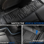 Floor Mats & Cargo Mat & Backrest Mat for 2018-2024 Chevy Equinox/GMC Terrain, All Weather TPE Car Floor Liners Trunk Mat Accessories for Chevrolet Equinox