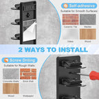 Eiito Hat Organizer for Baseball Caps, 2 Pack Strong Adhesive Hat Rack for Wall, Multilayer Hat Storage Display Holder, Wall 