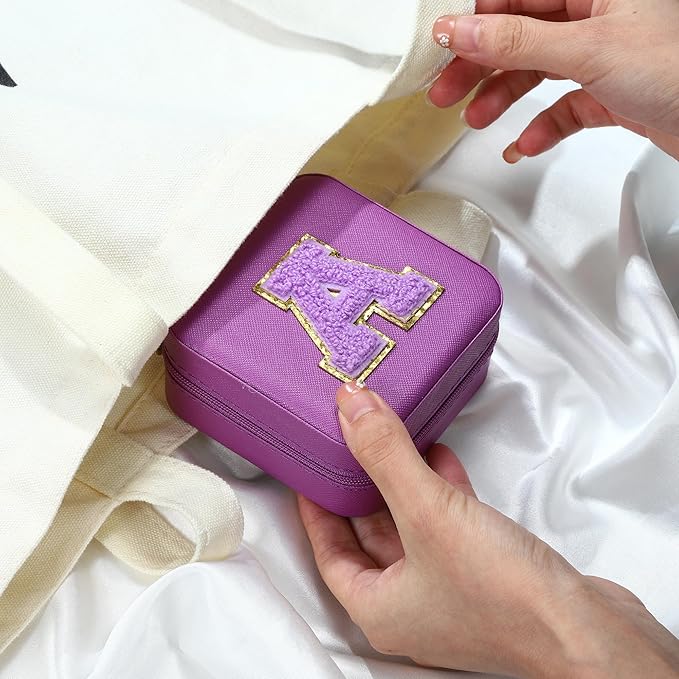 Parima Travel Jewelry Case - Small Purple Jewelry Organizer Box for Women