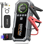 Jump Starter with Air Compressor, BRPOM 8000A Portable Car Jump Starter (All Petrol/12L Diesel), 160PSI 12V Battery Jump