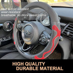 PINCTROT Comfy Grip Steering Wheel Cover, Anti-Slip Design, Universal 14.5-15 Inch(Silicone Red)