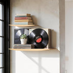Floating Shelves for Concrete Wall: Solid Wood Shelf 15.75 and 23.6 inch with Heavy Duty Hidden Bracket for Display Books Pla